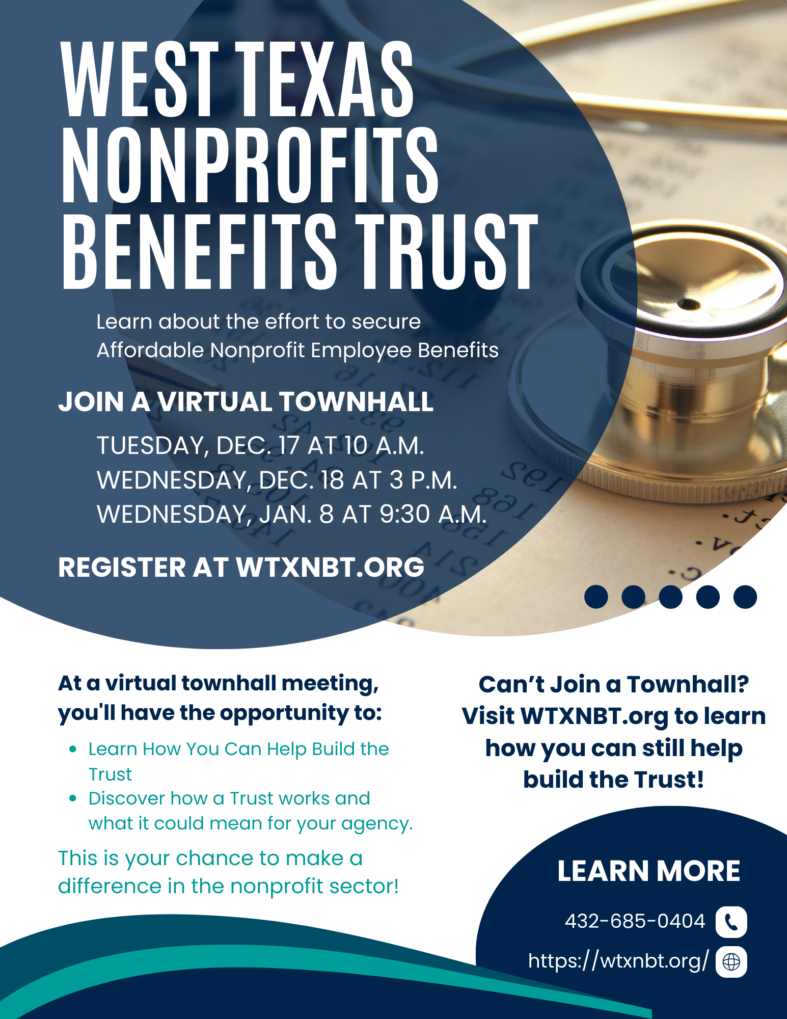 West Texas Nonprofits Benefits Trust Upcoming Virtual Townhall Registration